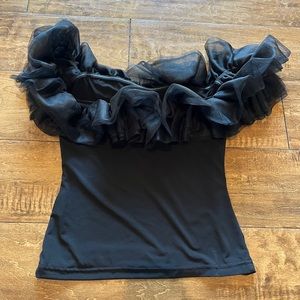 Off the shoulder ruffle top
